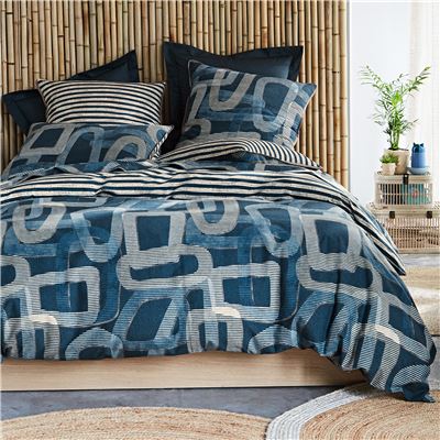 Linge de lit motifs graphiques