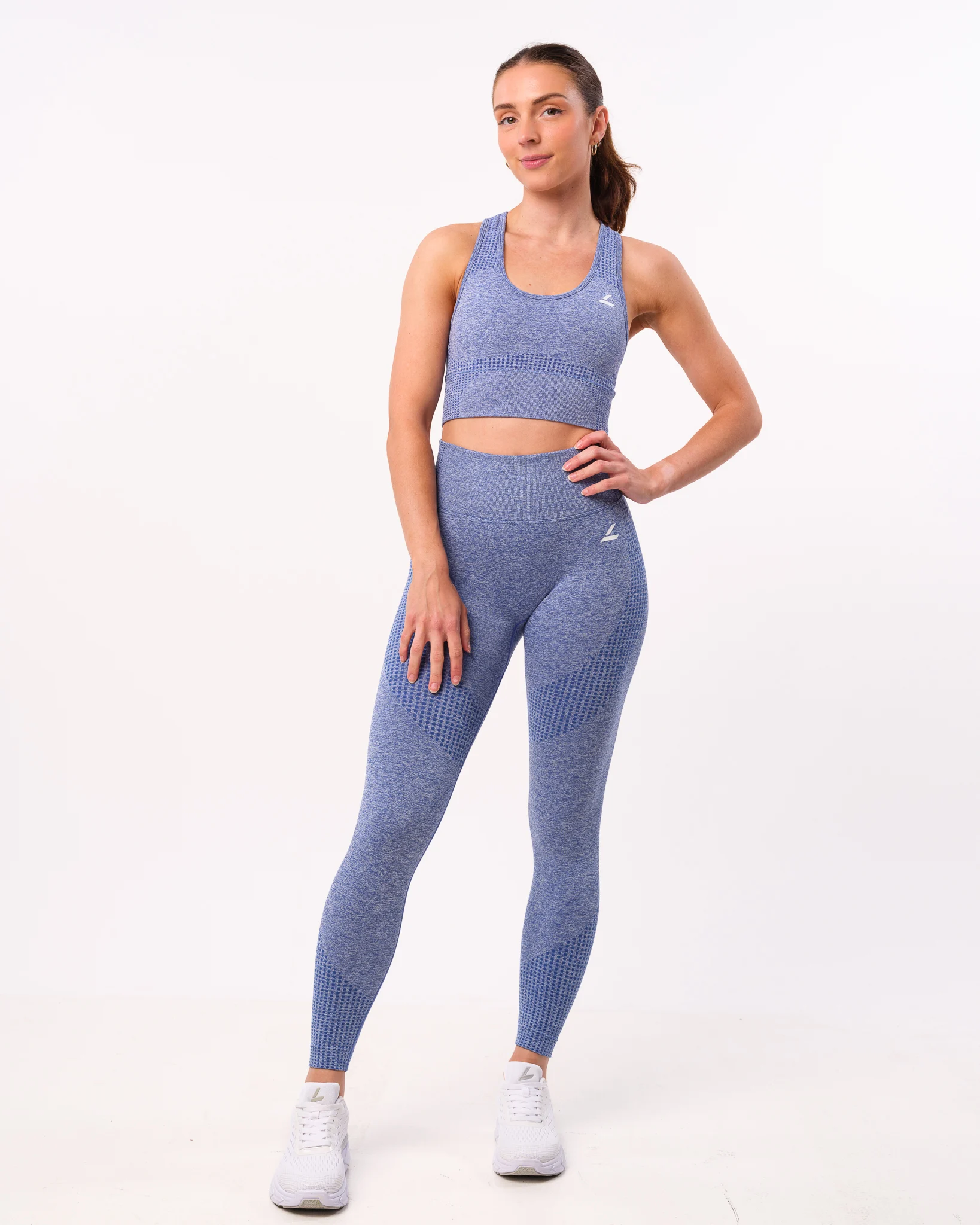 LEVITY Phase Seamless Tights Blue Lolite Melange