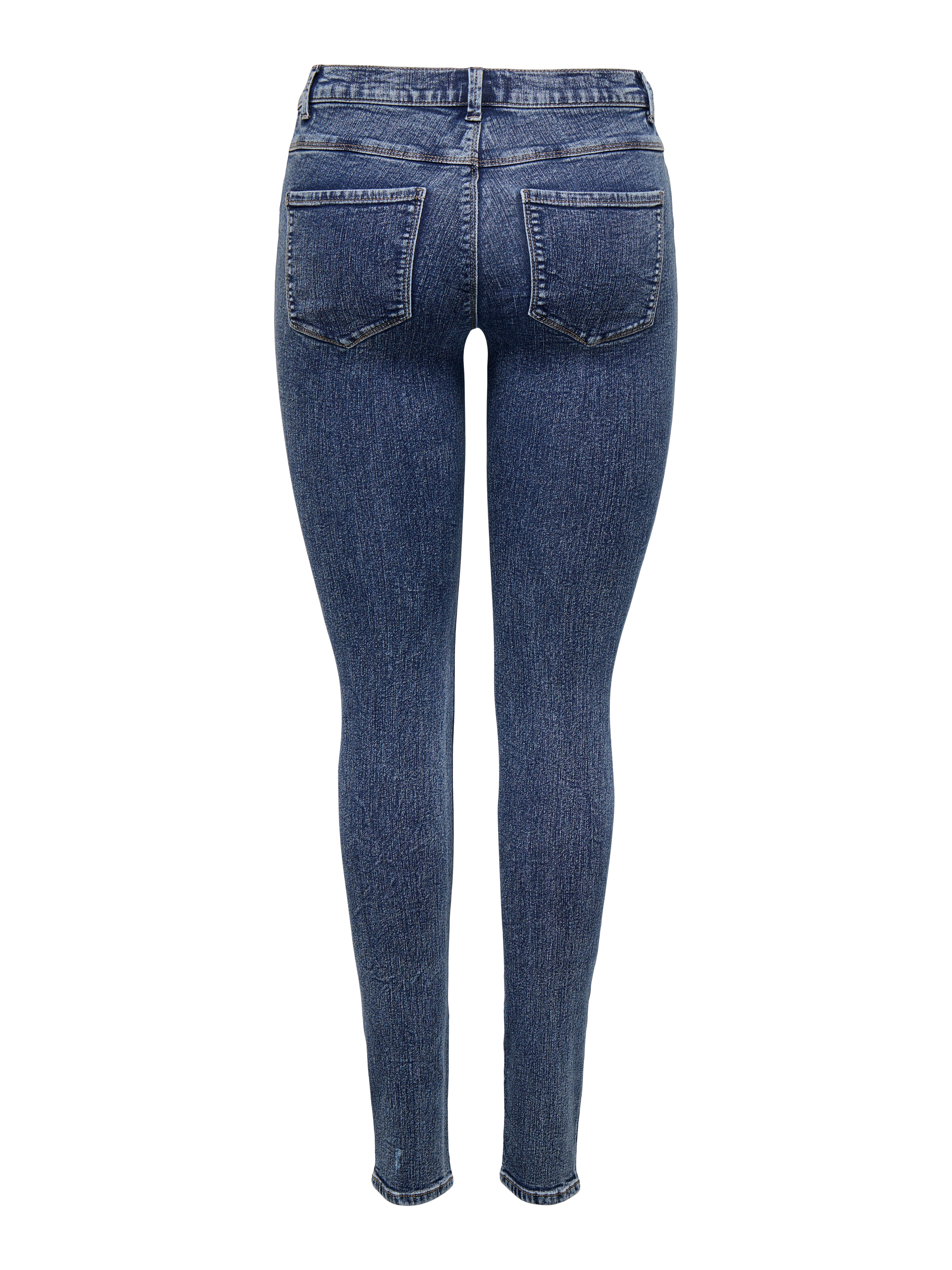 ONLRAIN Mittlere Taille Skinny Fit Jeans Dark Blue Denim