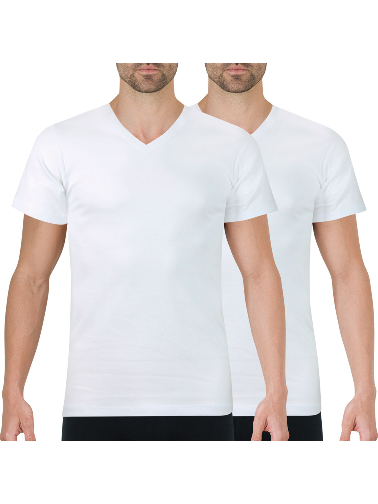 Lot de 2 tee-shirts col V Duo Choc