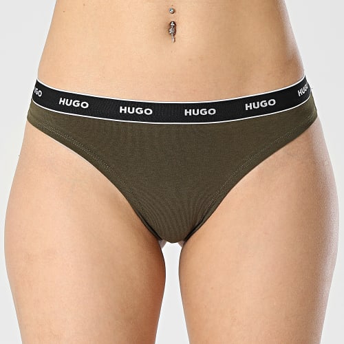Lot De 3 Strings Femme 50480150 Noir Jaune Vert Kaki