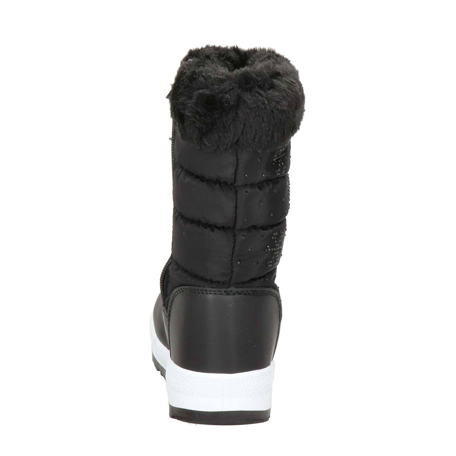 Snow Fun snowboots met strass steentjes zwart