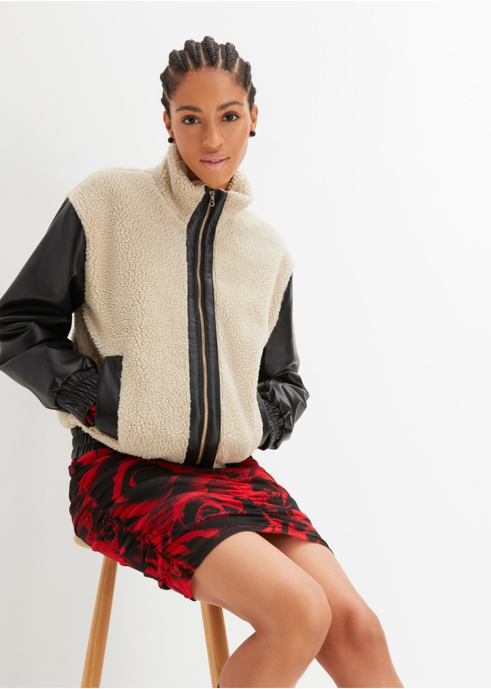 Veste en mélange de matière