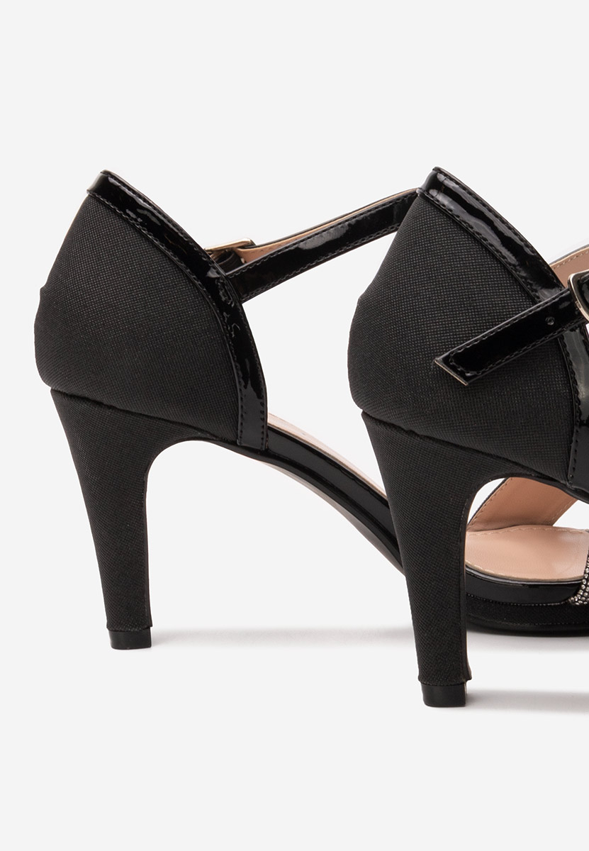 Sandales femme à talon noires Lakenya