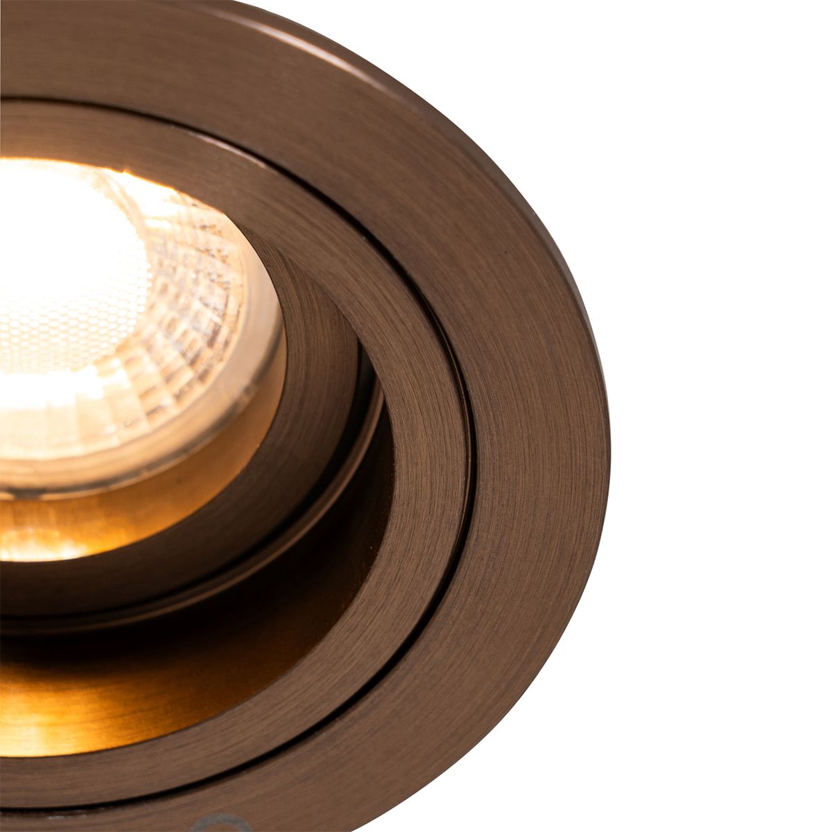 Smart inbouwspot donkerbrons rond draai en kantelbaar incl. Wifi GU10 50mm - Chuck