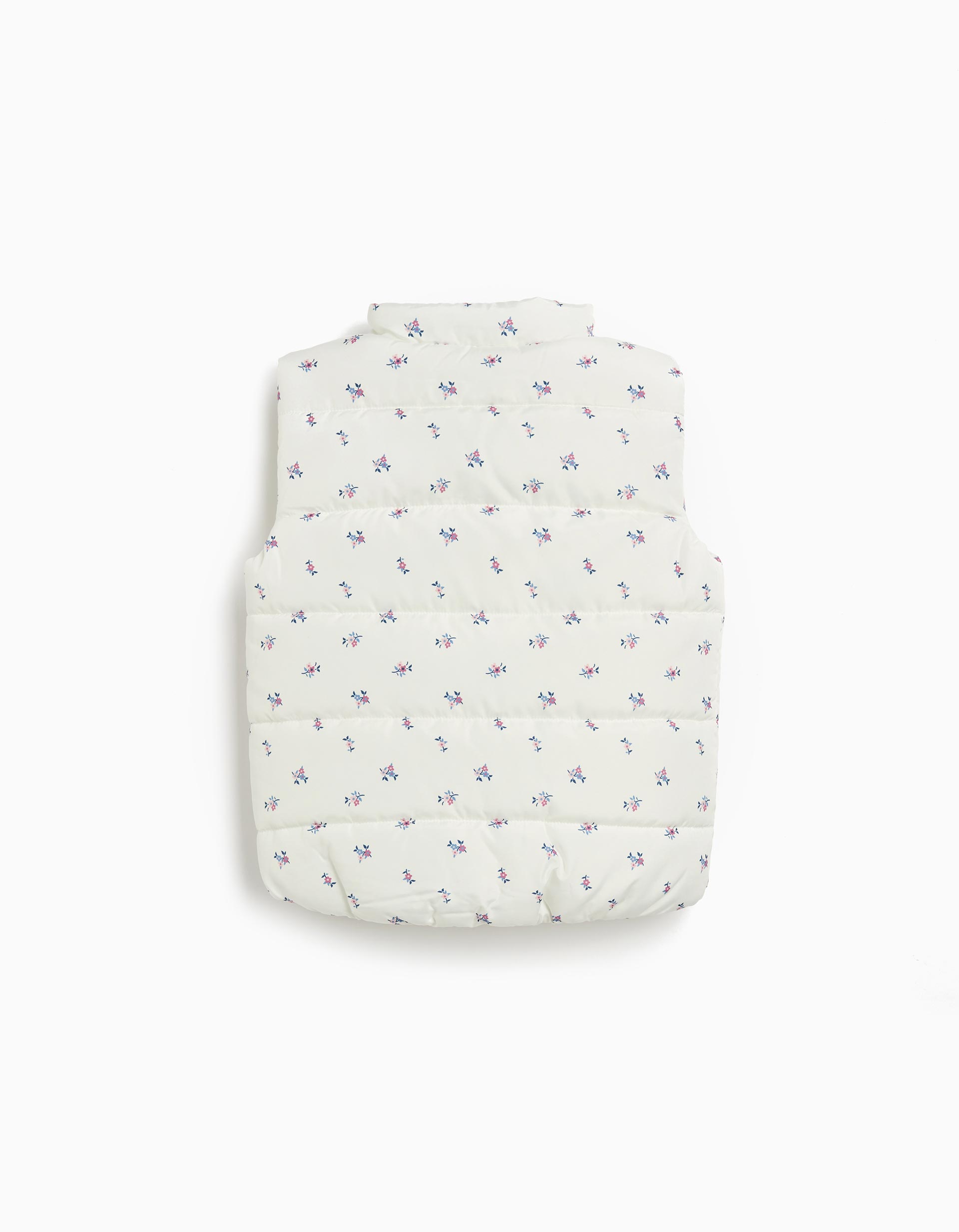 Colete com Flores, Menina, Branco