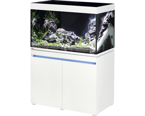 EHEIM incpiria 330 aquariumcombinatie met LED-verlichting en verlichte alpenkast
