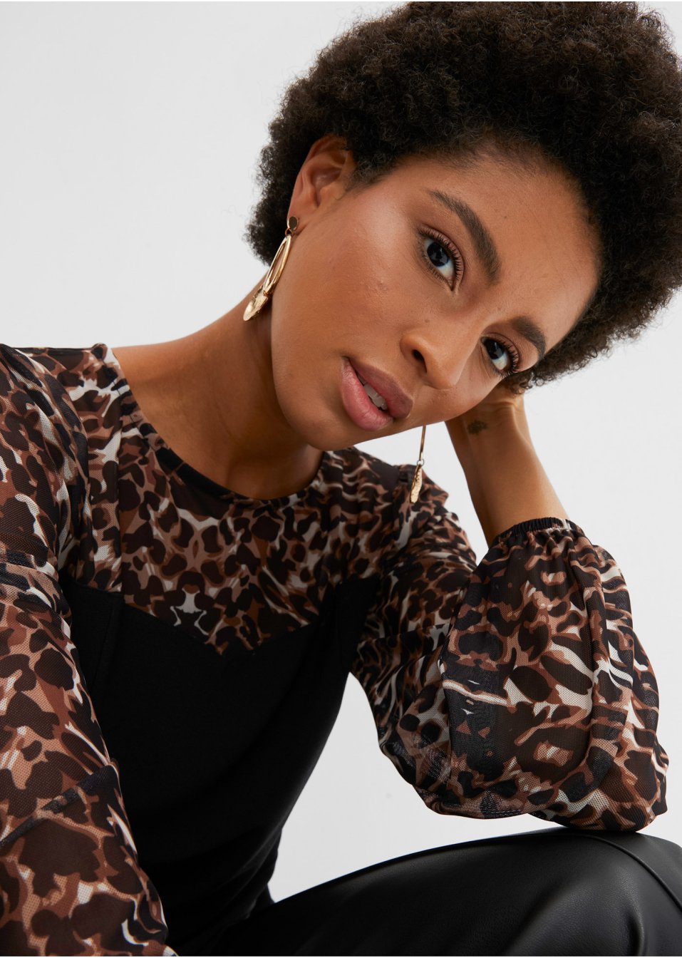 T-shirt manches longues avec chiffon