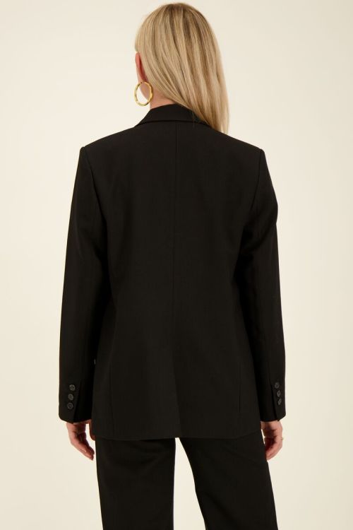 Zwarte blazer met dubbele knopen