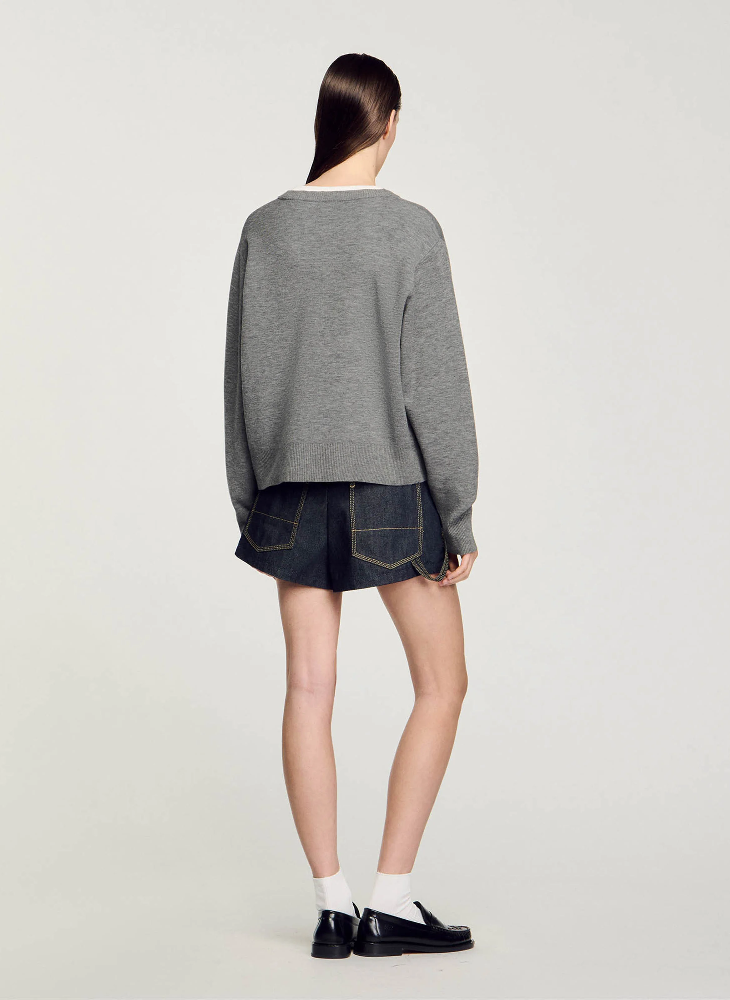 Sweat col rond| Gris