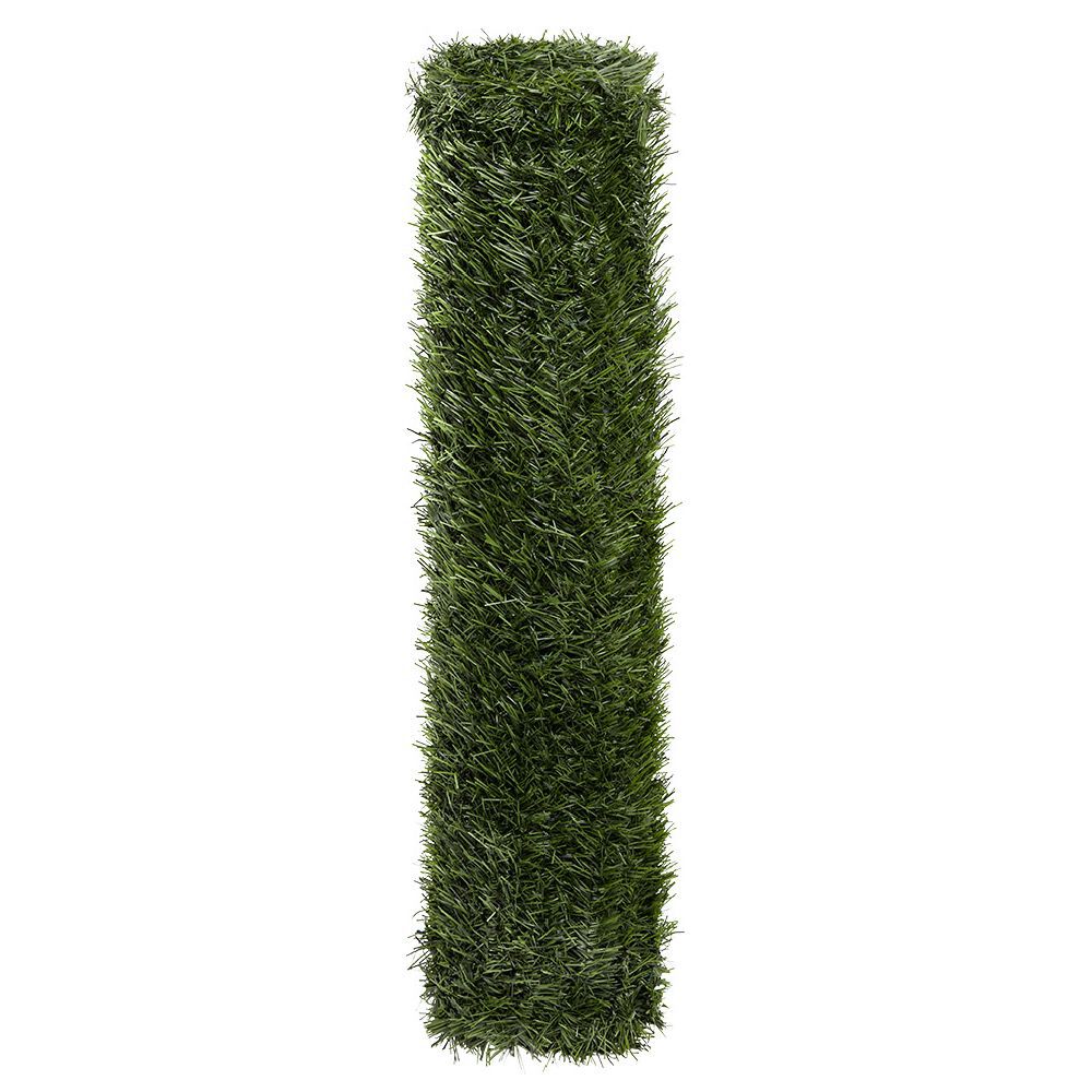 Haie artificielle fine bicolore vert 110 brins L300 x H100 cm