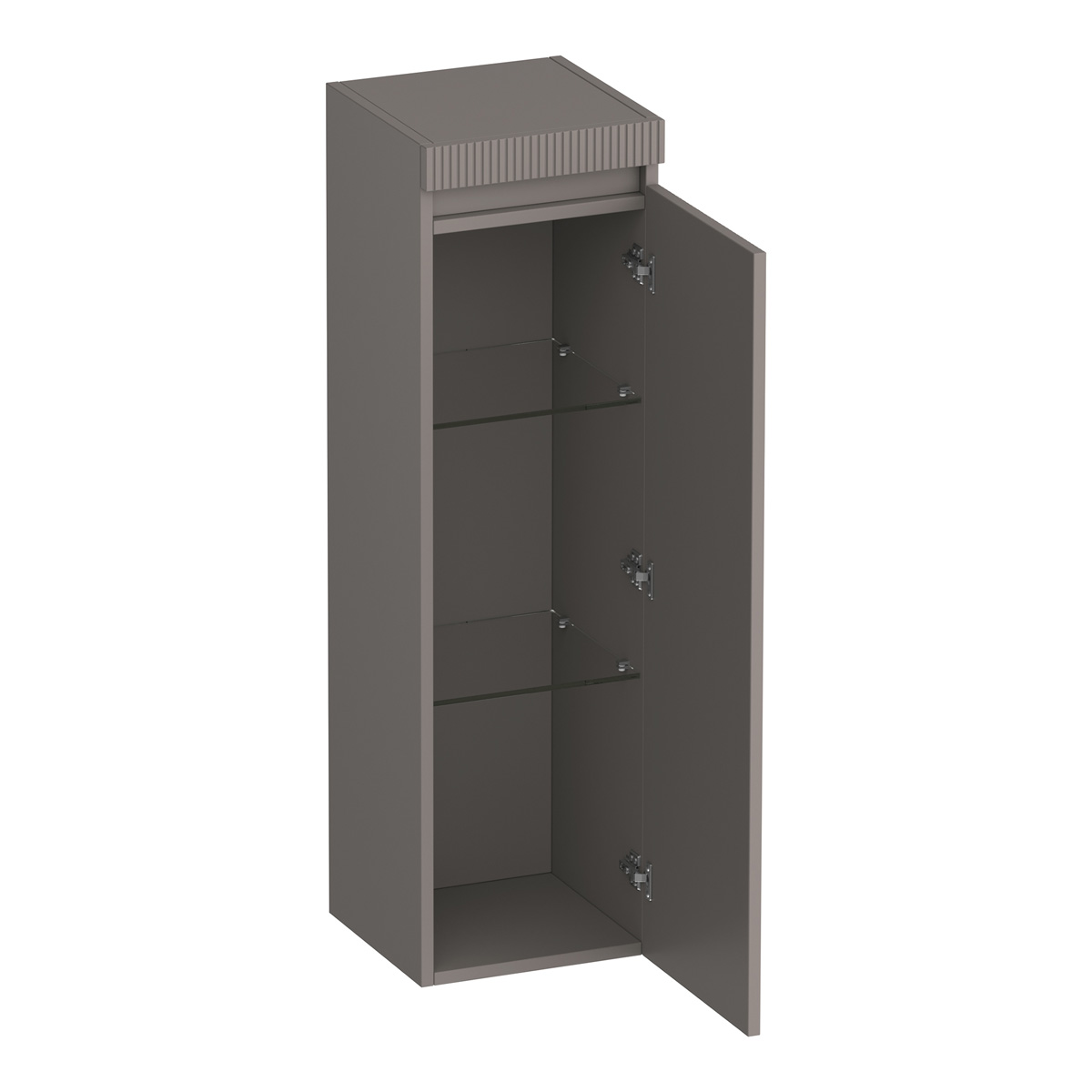 Brauer Joy Wavy kolomkast ribbelfront 120cm rechtsdraaiend taupe mat