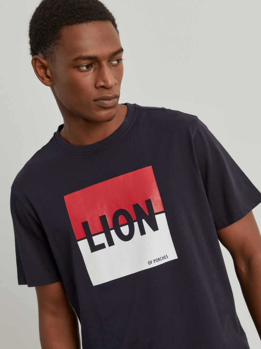 T-shirt de algodão com estampado