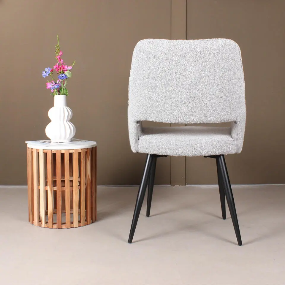 DS4U - Lenon eetkamerstoel boucle 2.0 - grijs