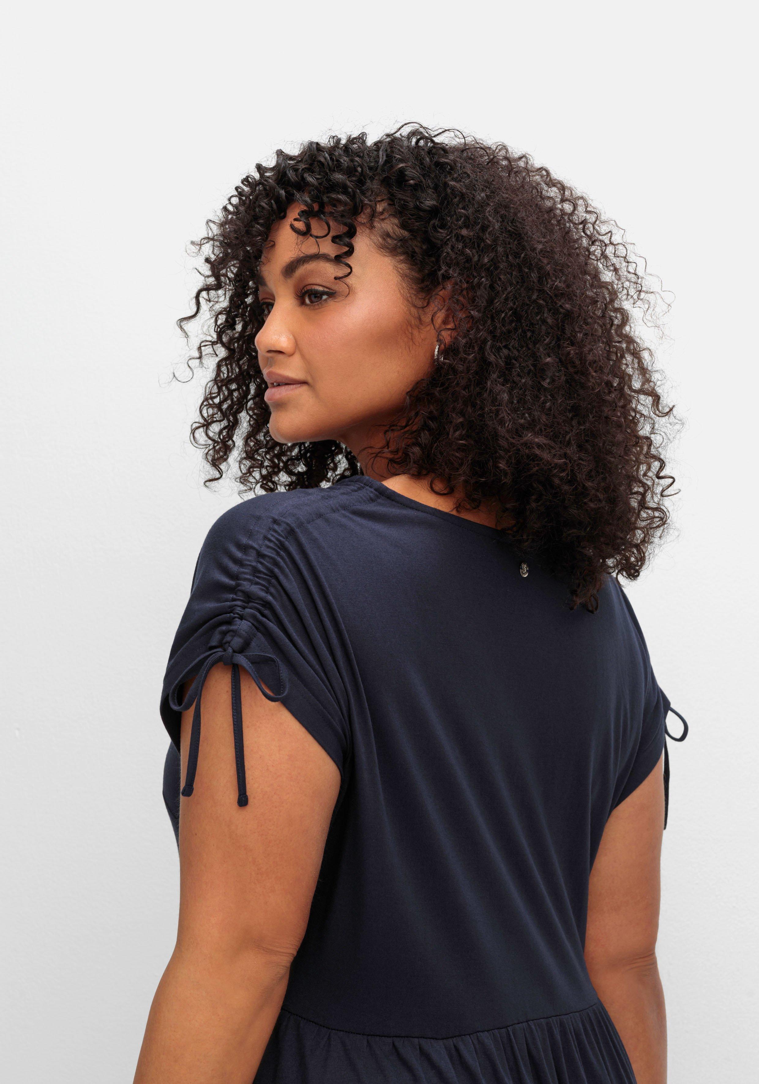 Jerseykleid mit Tunnelzug am Ärmel