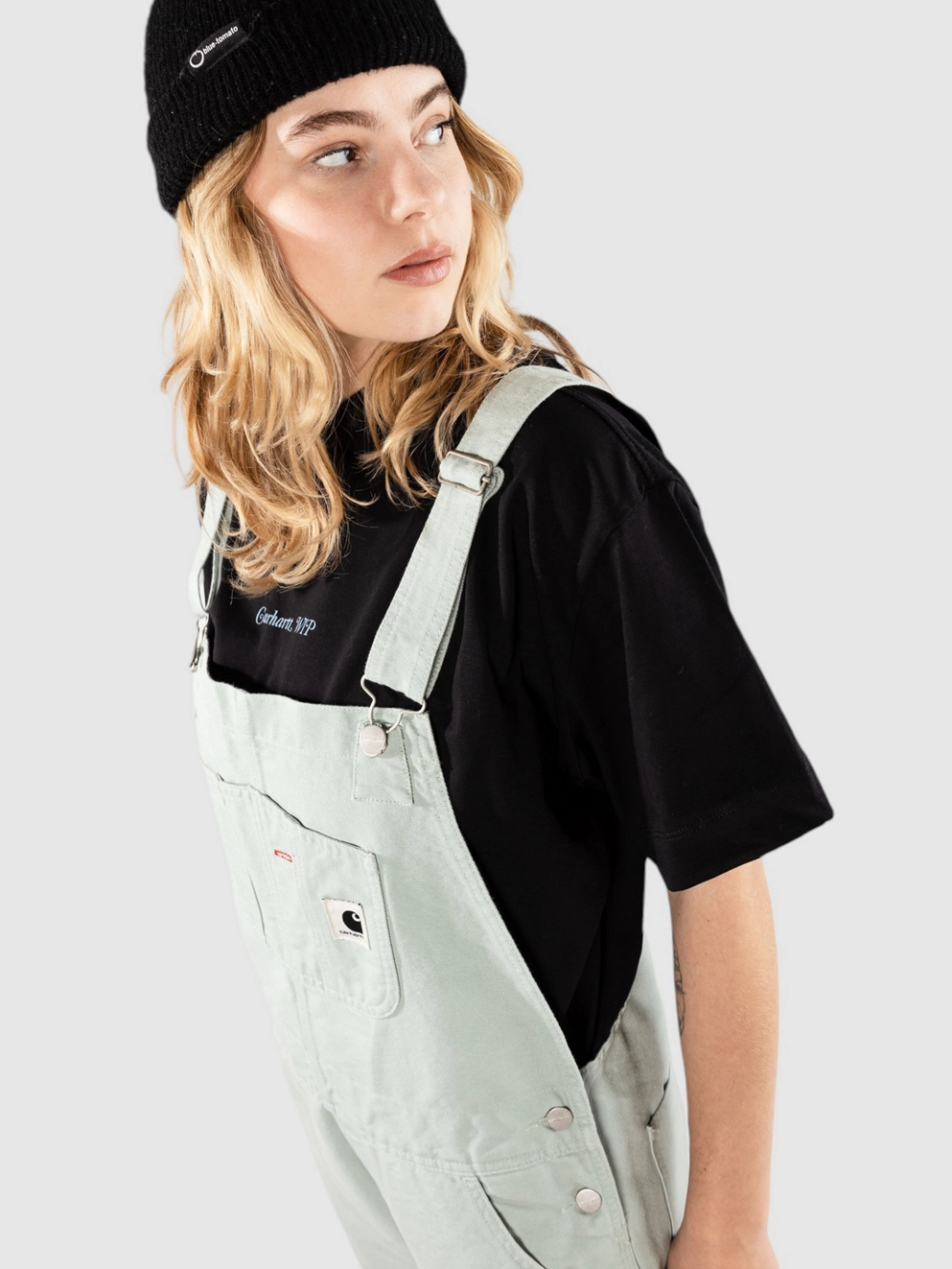 Carhartt WIP Bib Overall Straight Dungarees frosted green rinsed