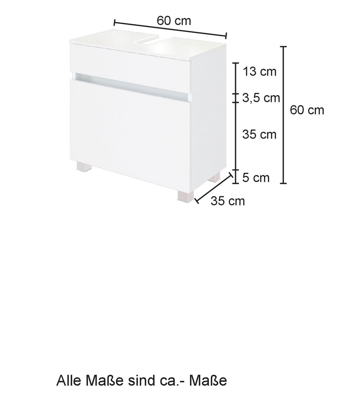 XORA Waschbeckenunterschrank LUCCA