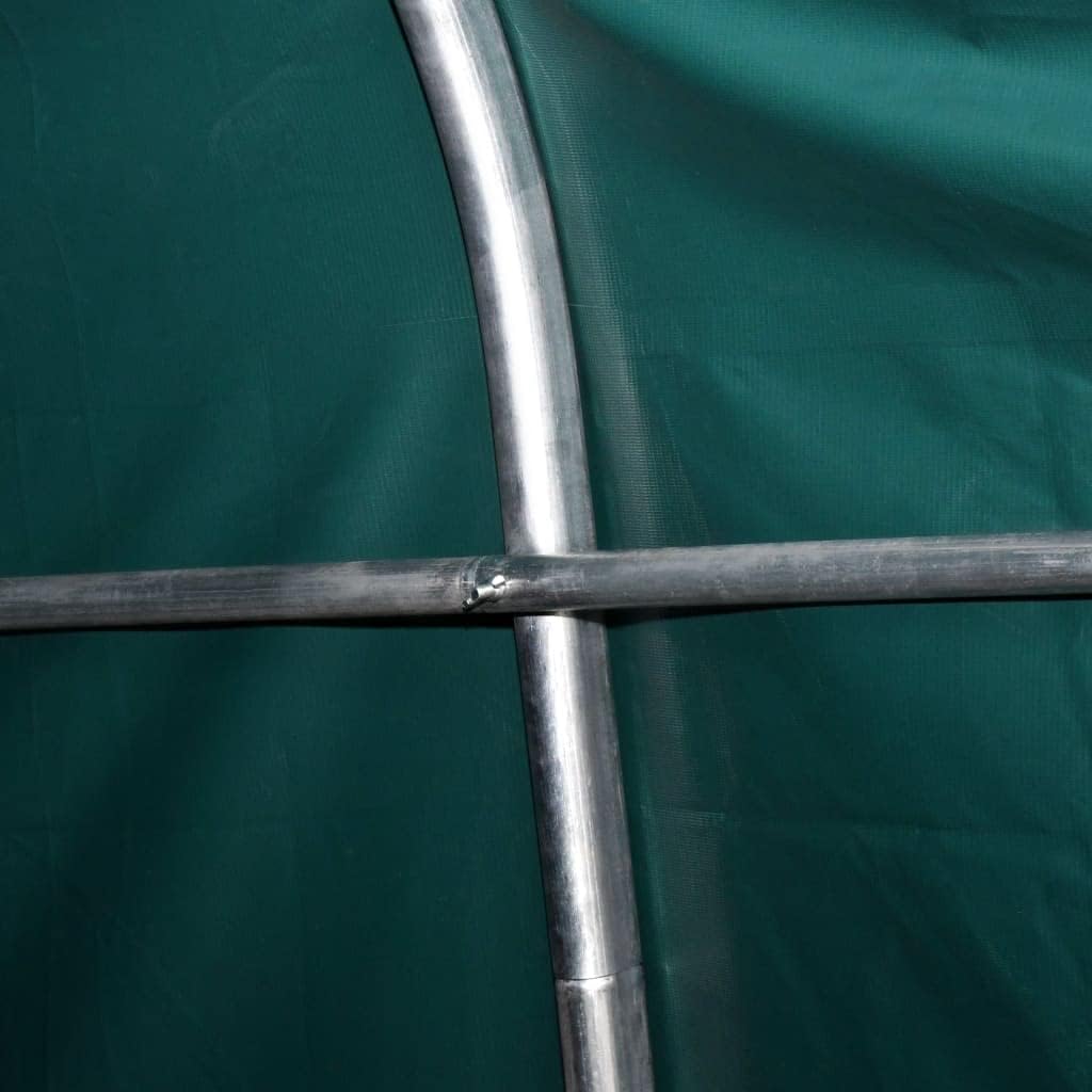 Hommdiy Weidezelt PVC 550 g/m² 3,3×3,2 m Dunkelgrün Weideunterstand Offenstall Weidehütte Pferde Schafe Kühe Unterstand Stall Shelter Stahl