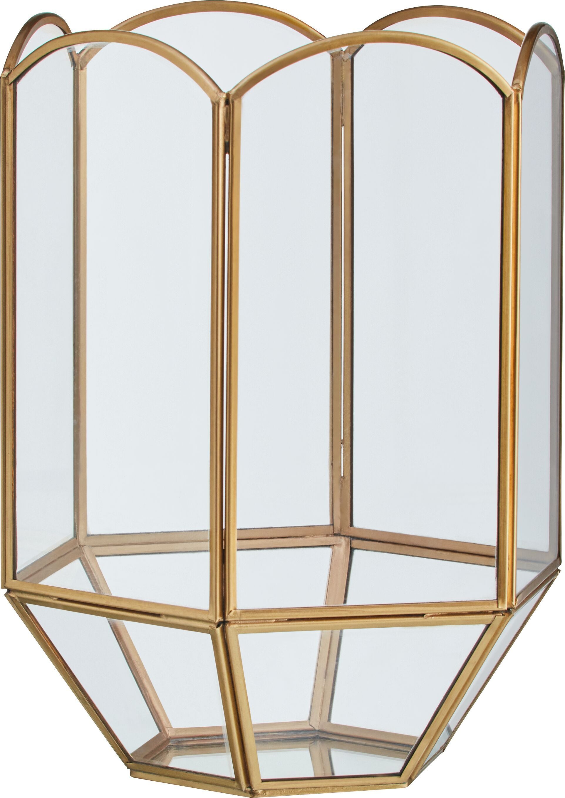 NINI Laterne - Gold, Transparent / H: 26.0 cm