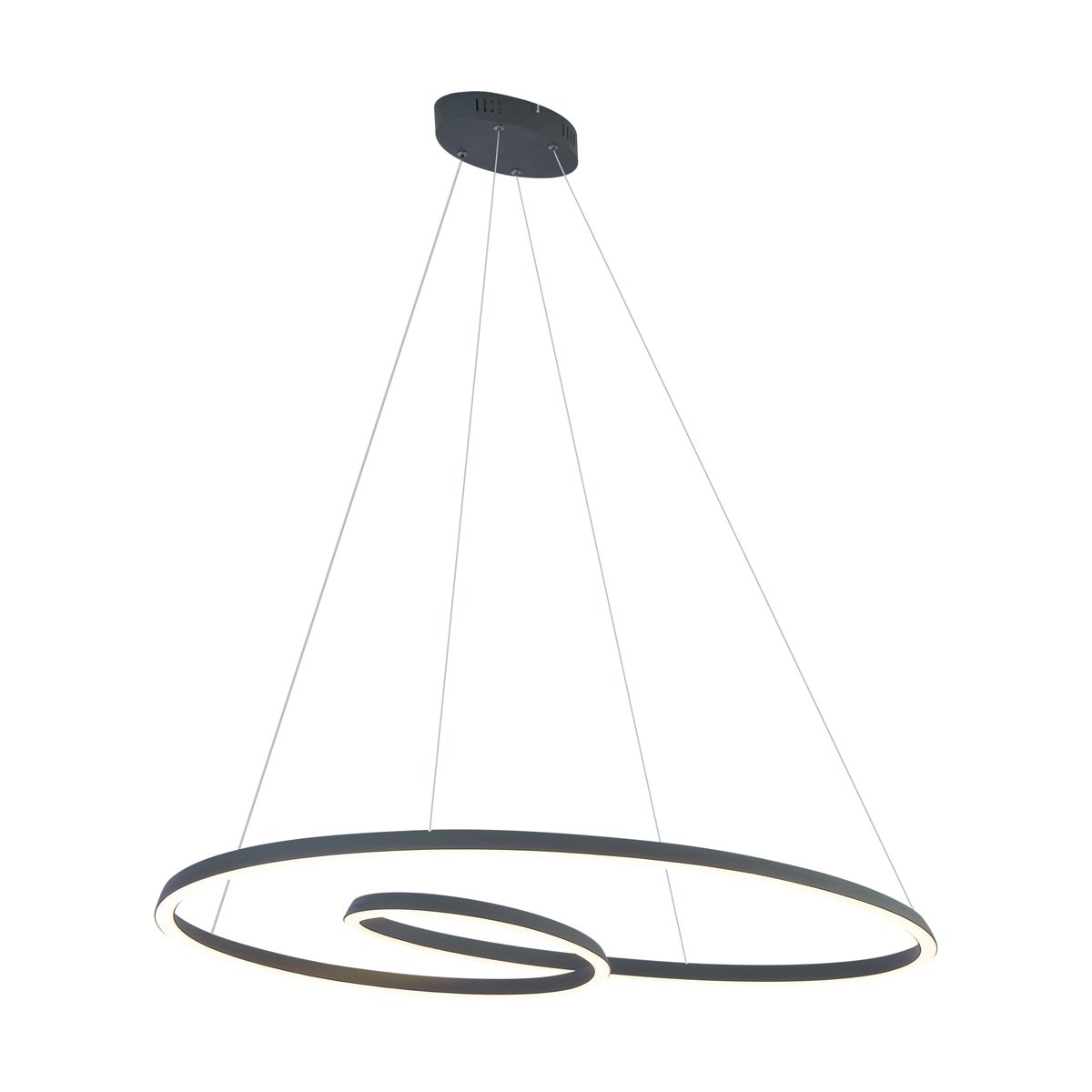 Scandinavische hanglamp zwart 110cm incl. LED 3-staps dimbaar - Circuit
