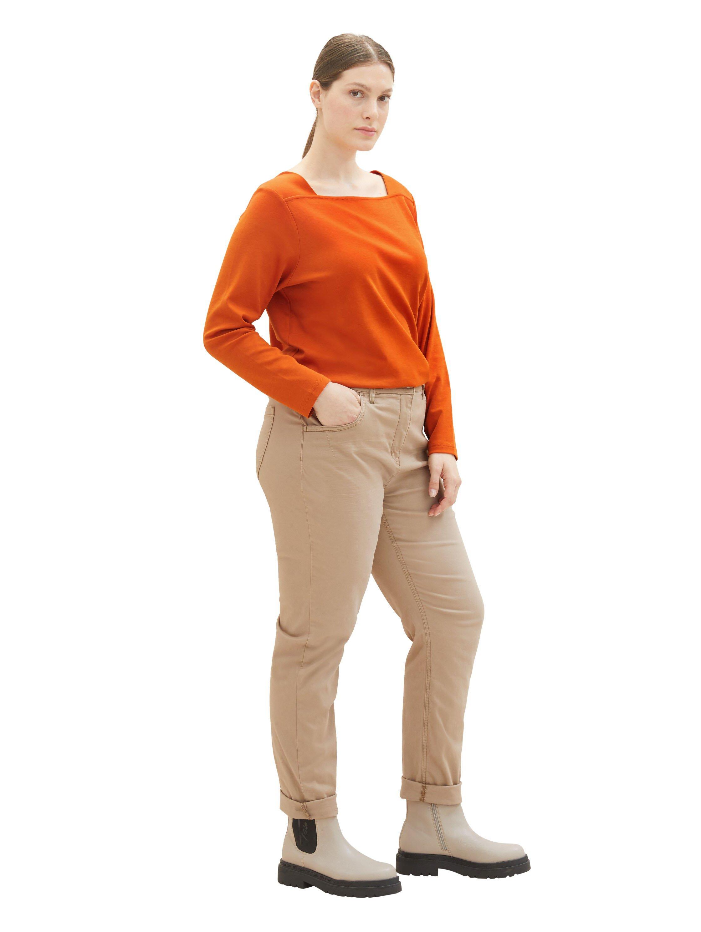 Langarmshirt mit Karreeausschnitt