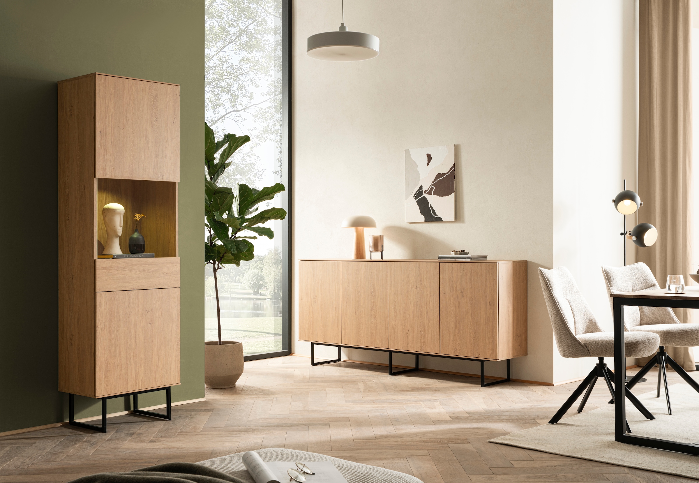 Home affaire Sideboard »Lund, moderner Schrank, Kommode mit Kufengestell« ausreichend Stauraum, vielseitig einsetzbar, 200 cm breit
