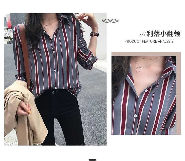 Hanji - Blouse met lange mouwen en strepen