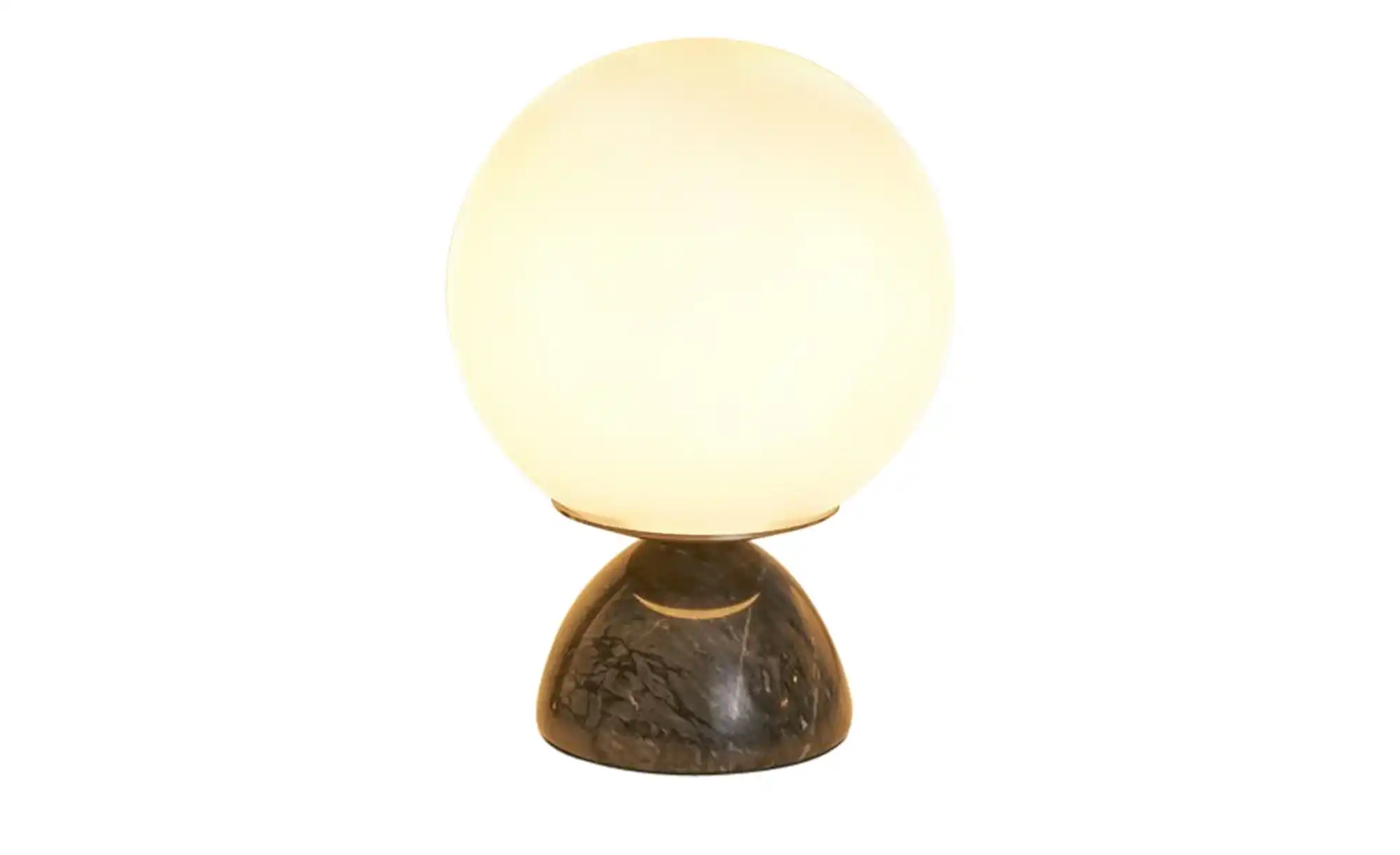 Tischleuchte, 1-flammig, Marmor/Glas