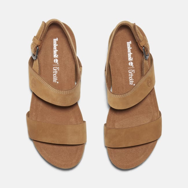 Sandalo a Doppia Fascia Malibu Waves da Donna in                marrone chiaro