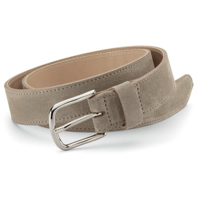 Damengürtel Veloursleder, Beige