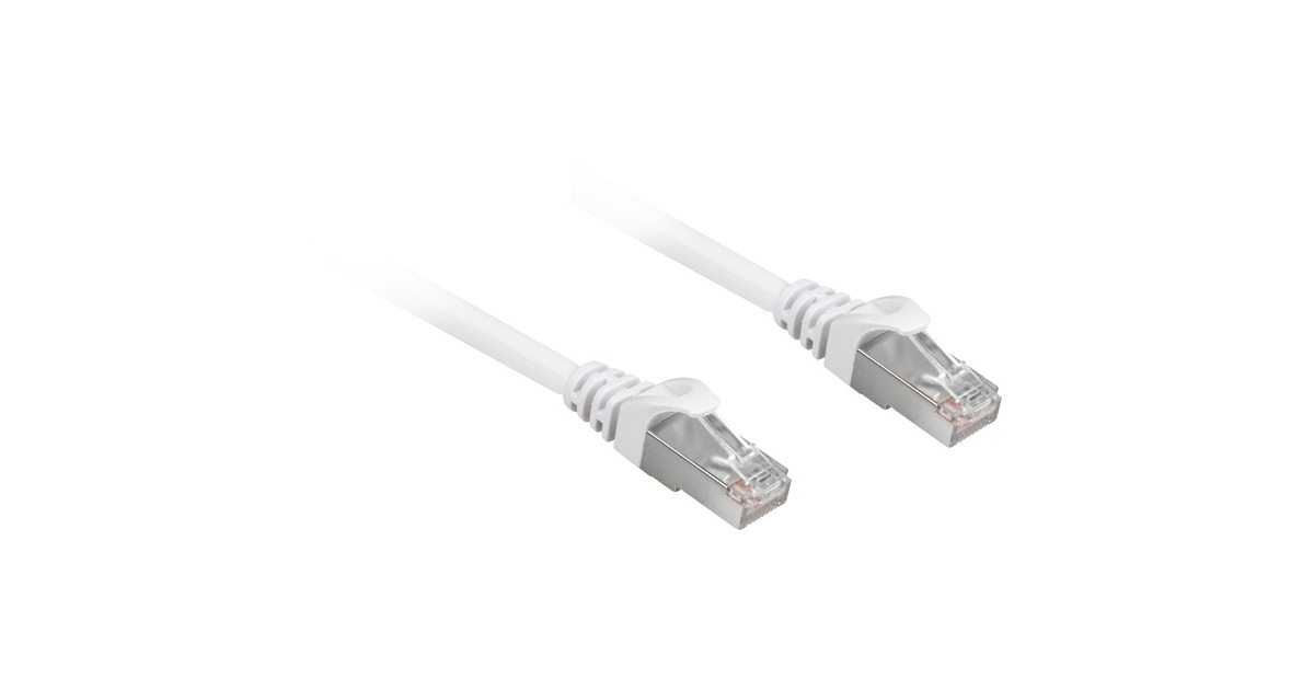 SharkoonPatchkabel SFTP, RJ-45 met Cat.6a  (Wit, 3 meter, Halogeenvrij)