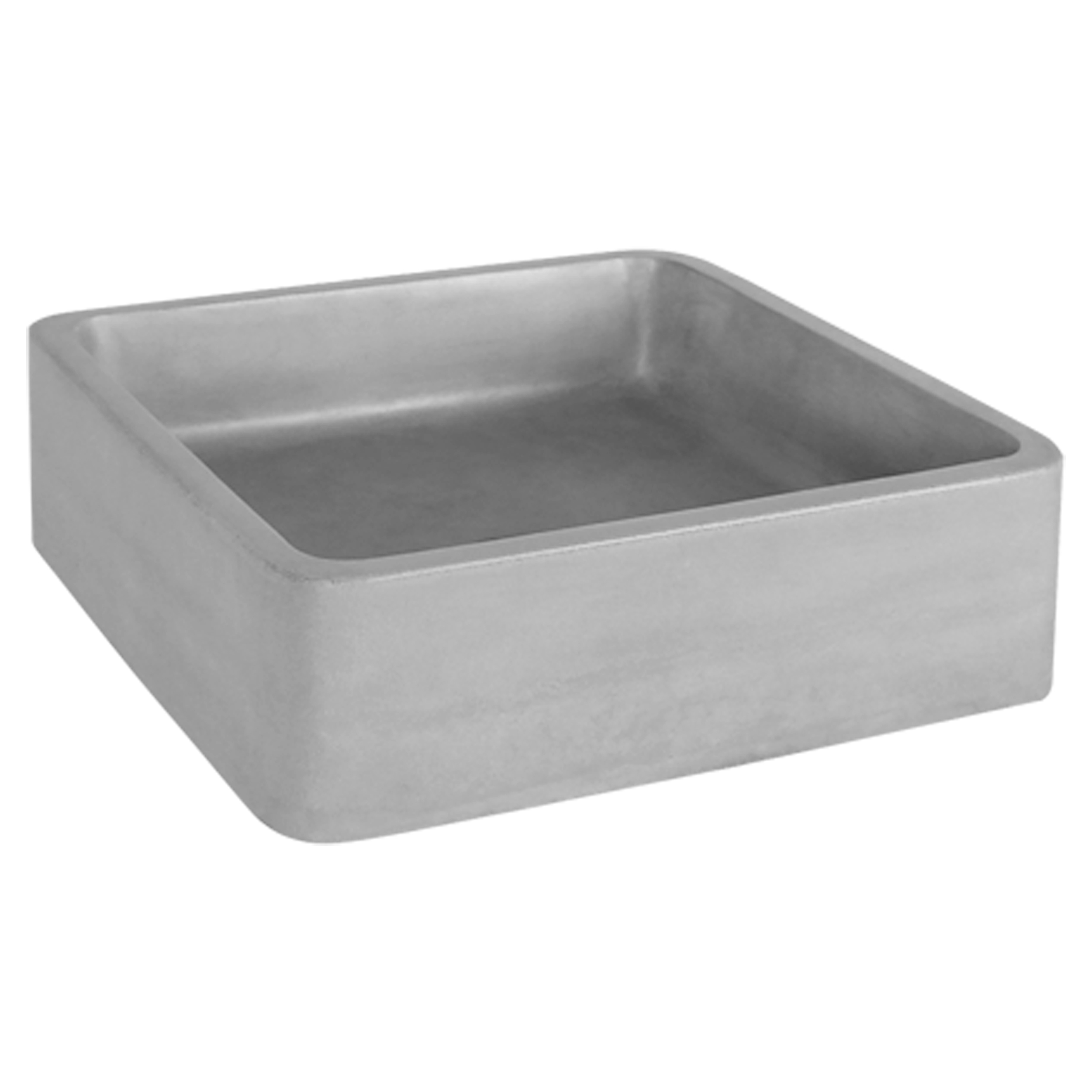 Differnz Marba opbouw wastafel 40x40cm lichtgrijs beton