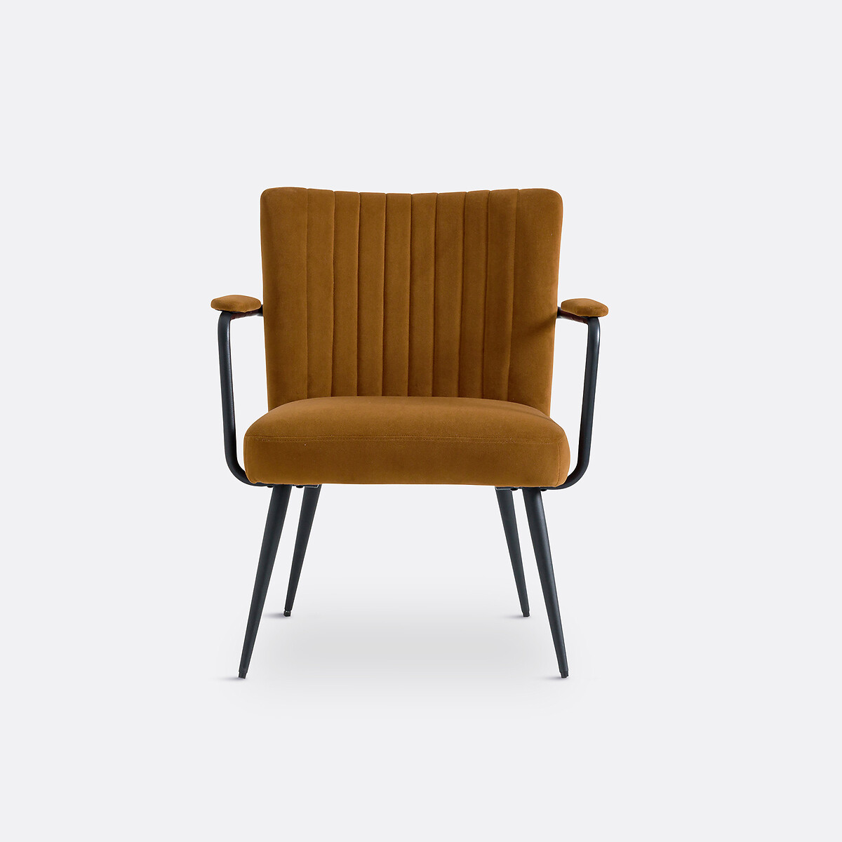 LA REDOUTE INTERIEURS<br>Poltrona vintage de veludo com braços, Ronara