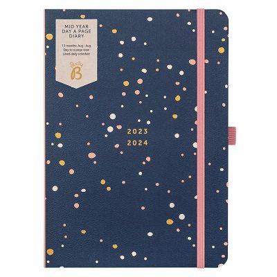 Navy Mid Year Page A Day 2023-2024 (Diary)