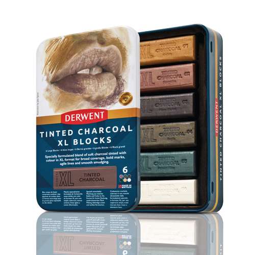 DERWENT Tinted Charcoal XL Blocks Set