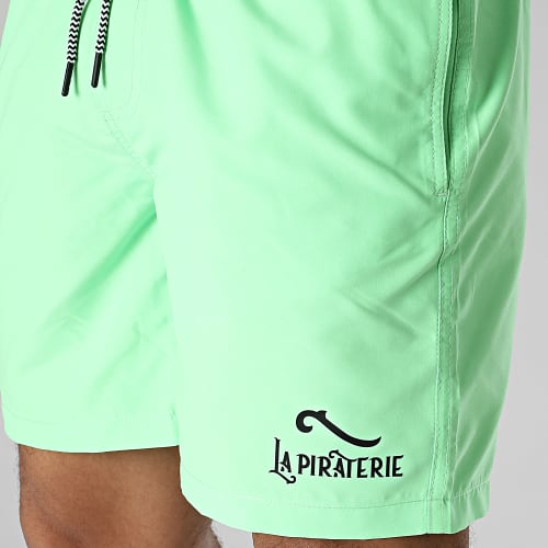 Short De Bain Logo 2 Vert Fluo Noir