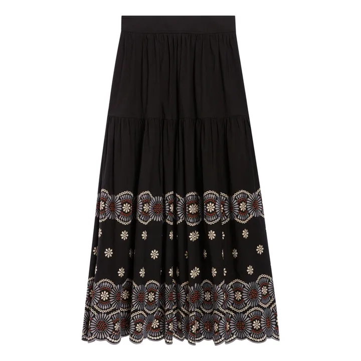 Vanessa Bruno Jupe Aoda Broderies Anglaises | Noir