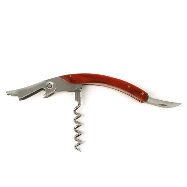 Tire-bouchon sommelier bois et inox