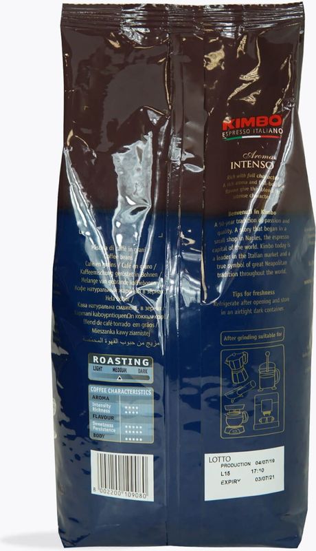 Kimbo koffiebonen INTENSO (1KG)