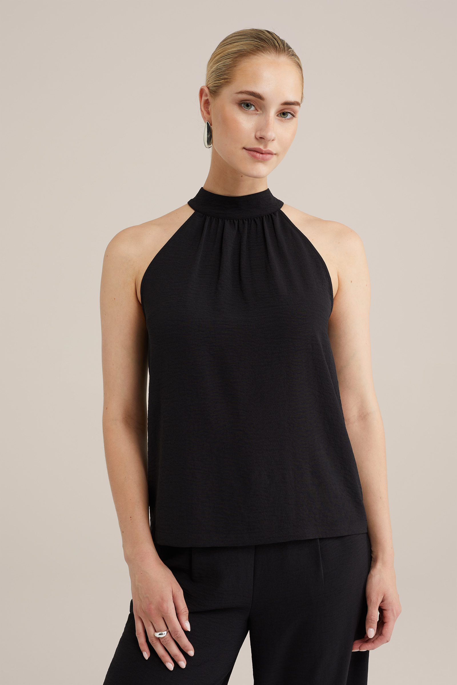 halter top WE Fashion Zwart