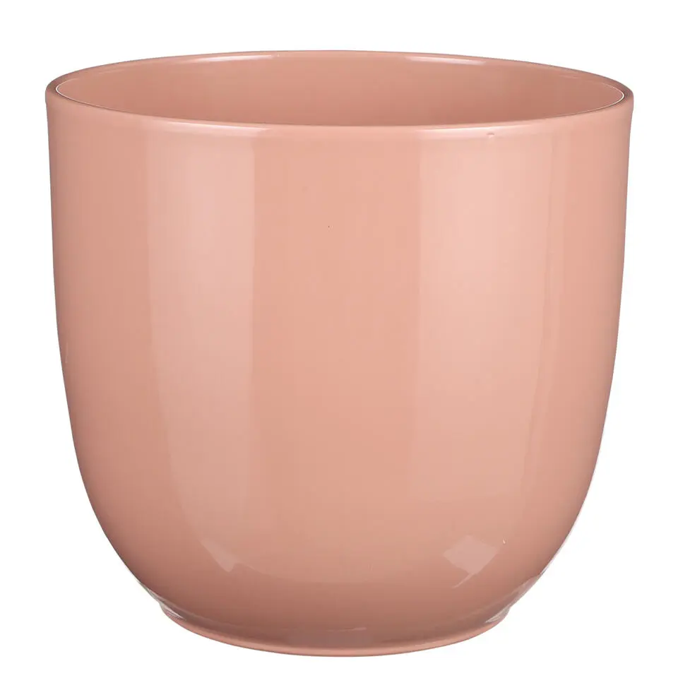 Mica Decorations Planten/bloempot Tusca - roze - D25 x 23 cm