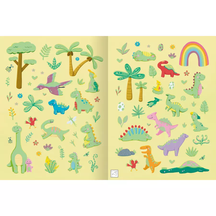 arsEdition Erstes Stickern Metallic – Dinosaurier