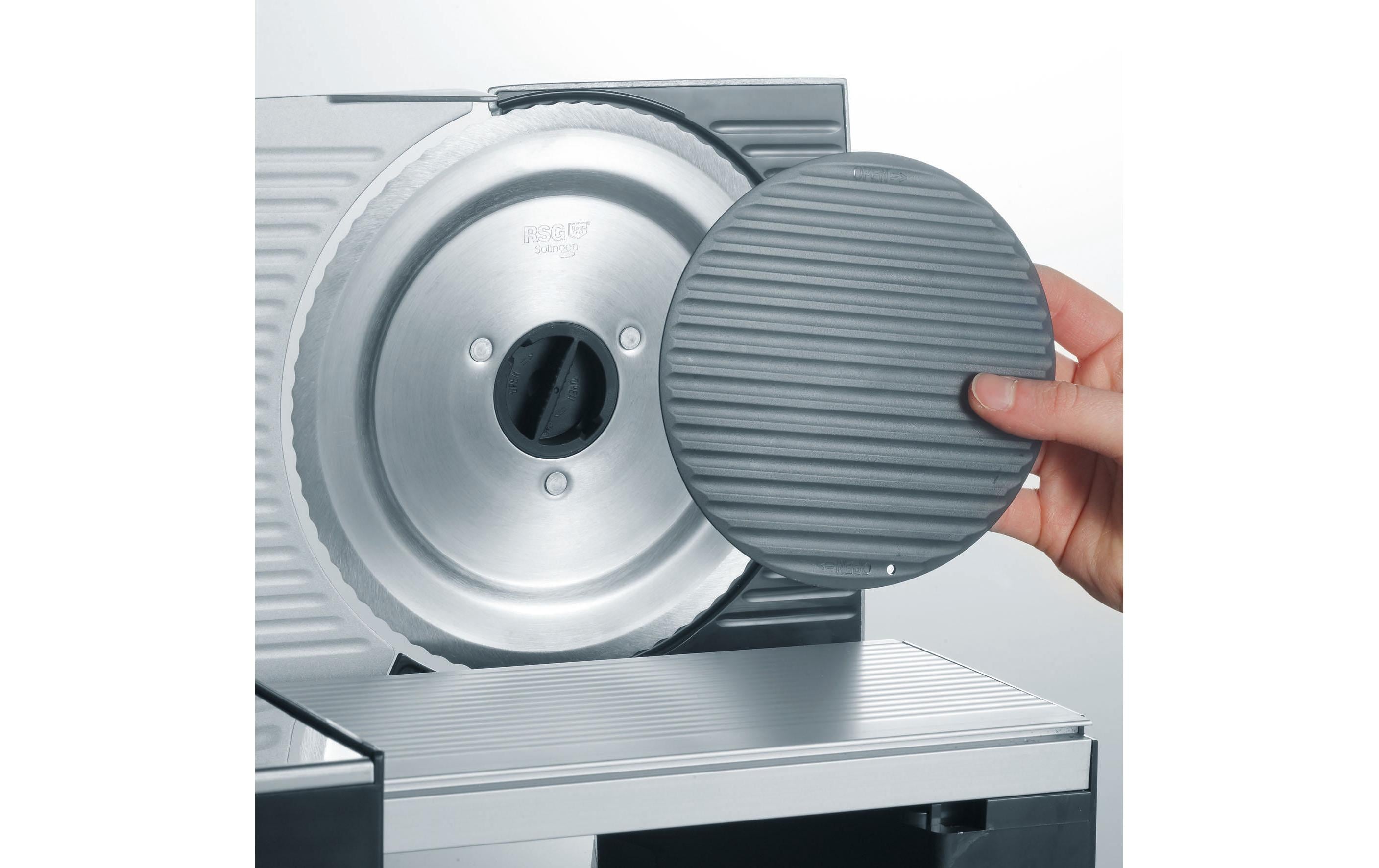 Schneidemaschine SKS 110 Weiss<br>Allesschneider aus Aluminium/Edelstahl/Kunststoff