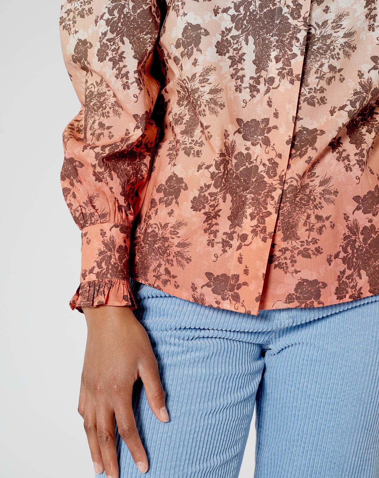Manoush Chemise Bouquet d'Automne terre de sienne