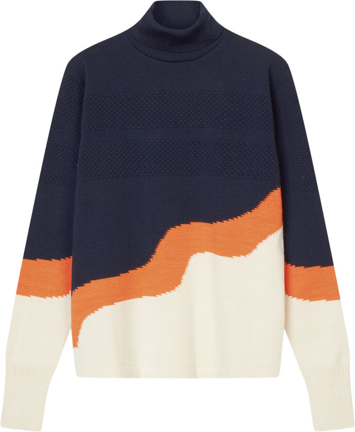 Mads Nørgaard - Copenhagen Wool Klemens 3 colour Knit Blå