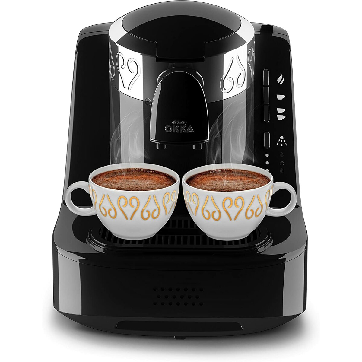 Mokka Maschine Schwarz/Chrome Edelstahl