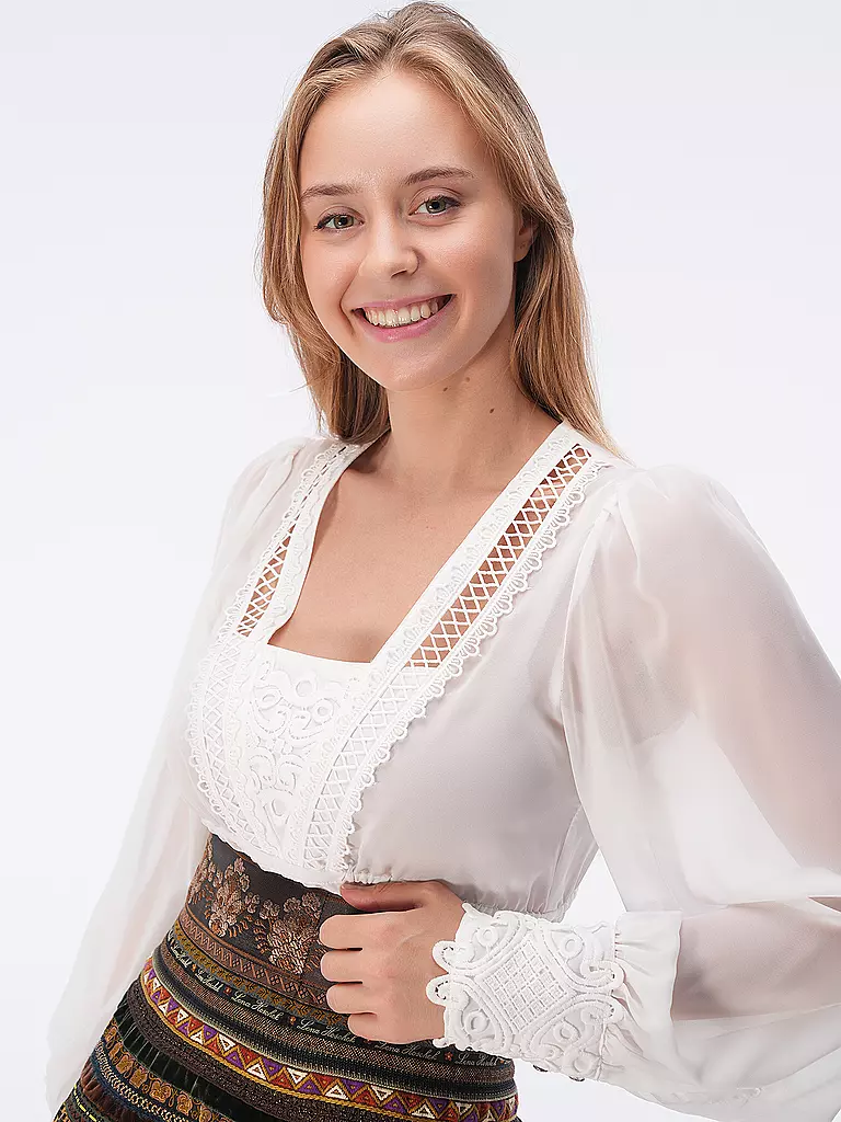 TRENTINI Trachtenbluse creme