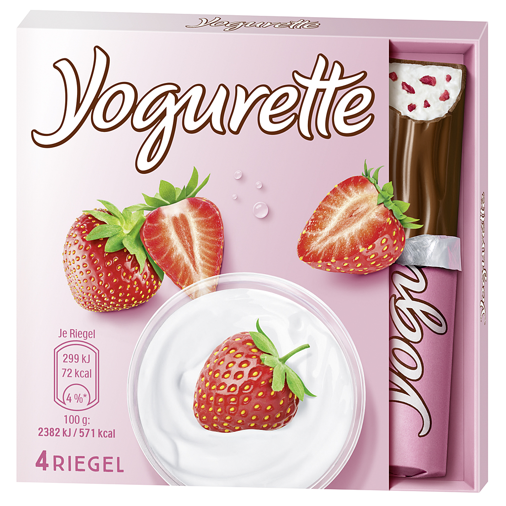 Yogurette 4 Riegel Pack 20x 50g=1000g MHD:12.5.25
