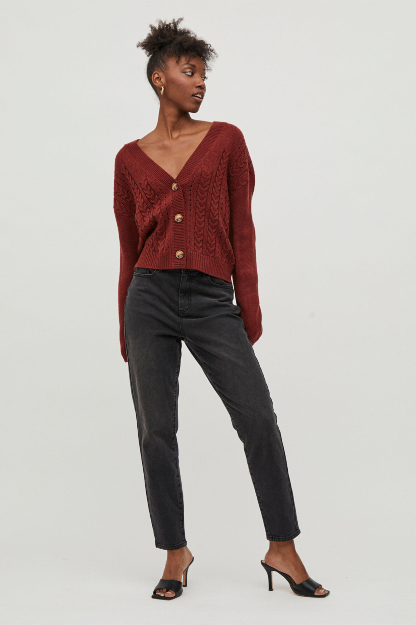 Cardigan de punto - Rojo
