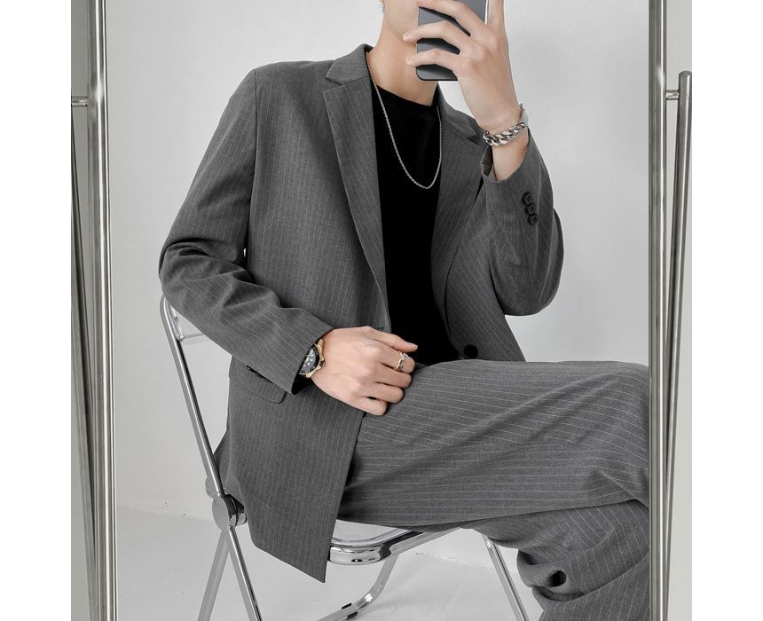 Orungeetun - Gestreepte rechte cropped broek